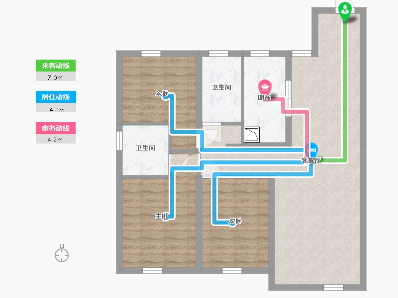 辽宁省-沈阳市-中海和平之门棠颂-86.59-户型库-动静线