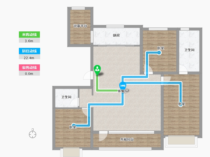 吉林省-四平市-四平吴中桃花源-118.16-户型库-动静线