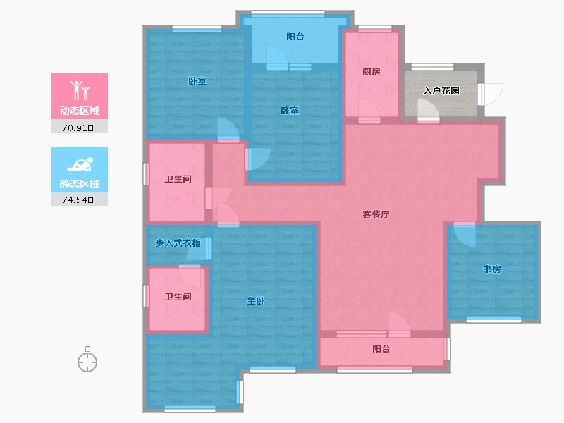 辽宁省-丹东市-海悦江山-132.66-户型库-动静分区