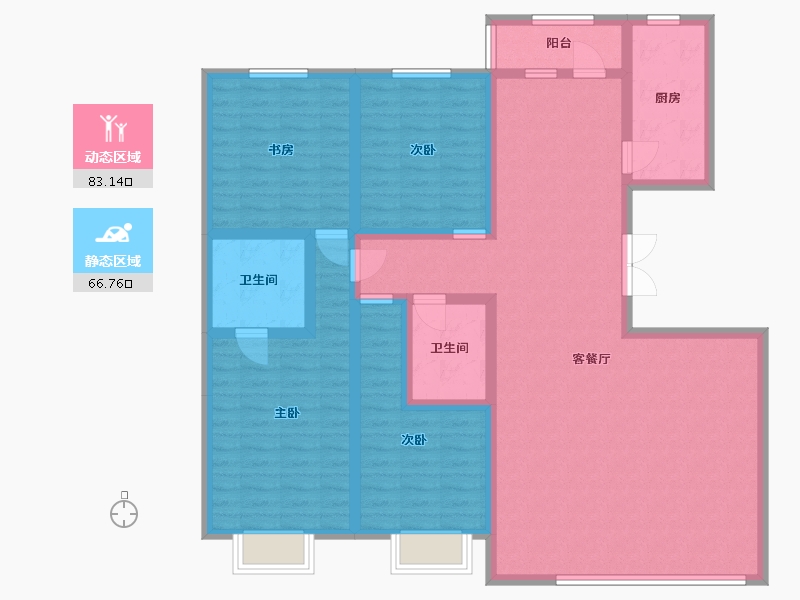 吉林省-白城市-萬象府-133.87-户型库-动静分区