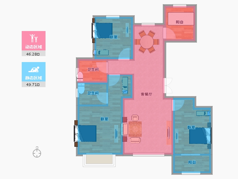 河北省-邯郸市-民生城市主人-85.01-户型库-动静分区