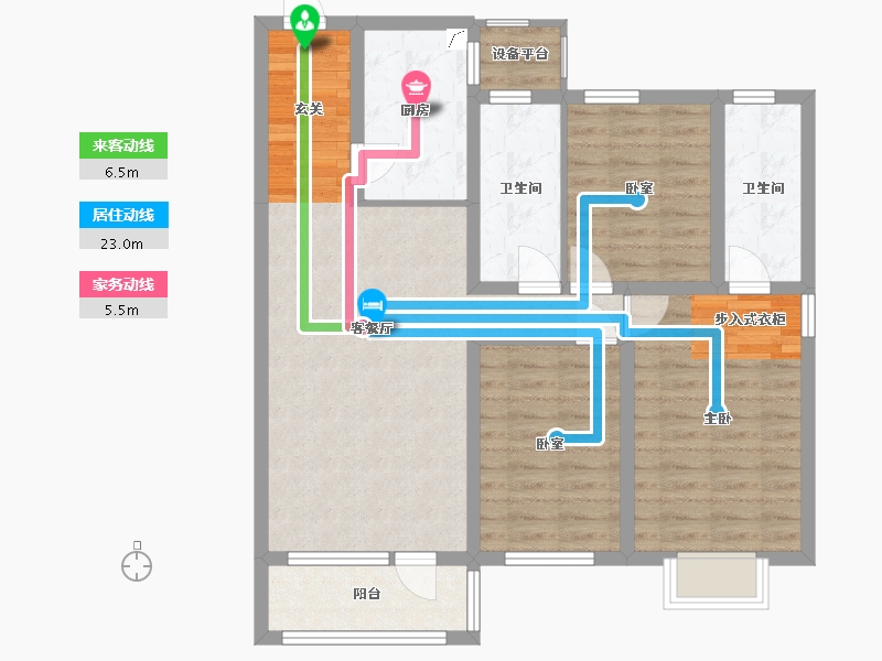 辽宁省-沈阳市-府城名著-91.24-户型库-动静线