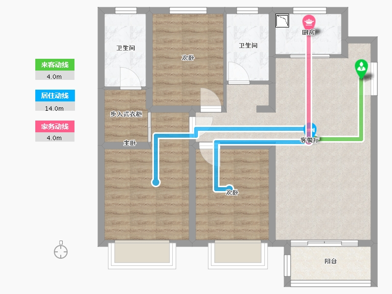 河北省-保定市-朝阳首府澜园-81.61-户型库-动静线