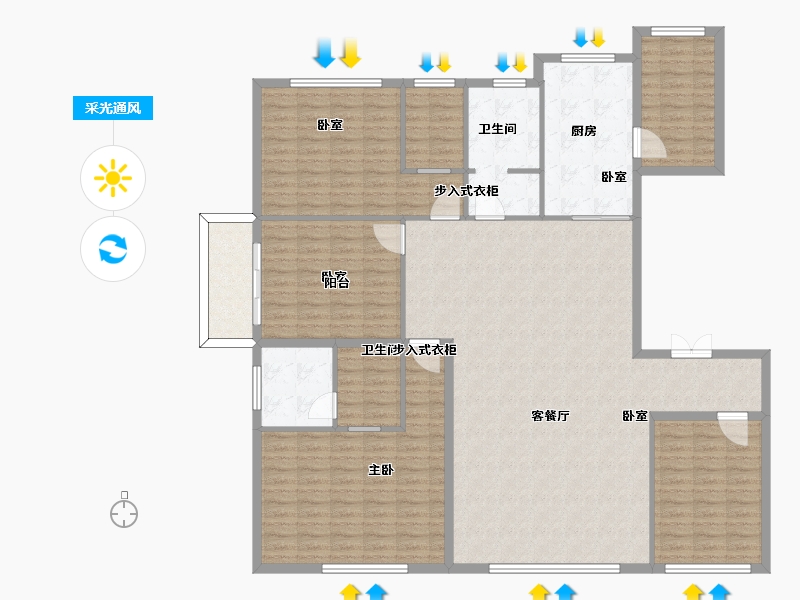 黑龙江省-大庆市-英伦小镇-182.81-户型库-采光通风