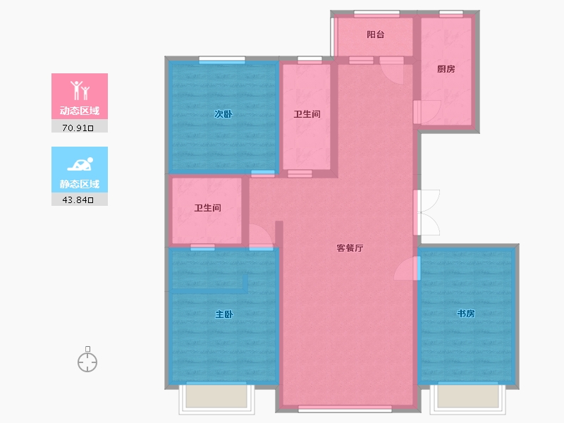 吉林省-白城市-萬象府-101.92-户型库-动静分区