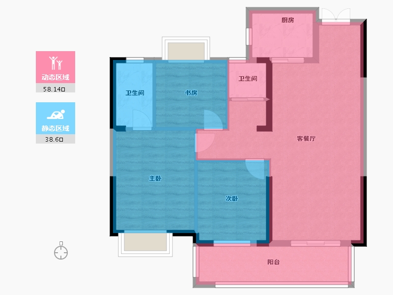 湖北省-宜昌市-一品江山-87.01-户型库-动静分区