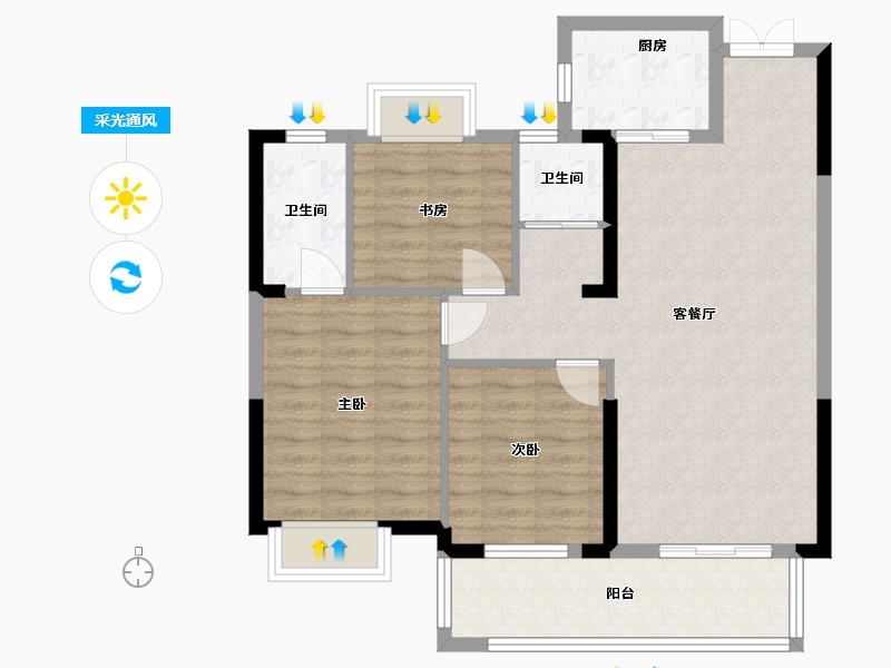 湖北省-宜昌市-一品江山-87.01-户型库-采光通风