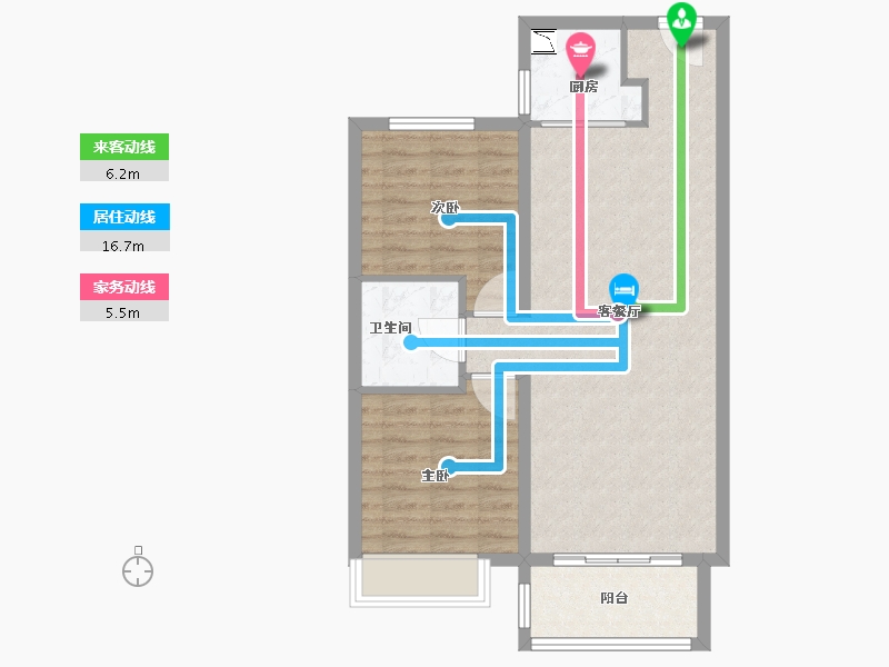 黑龙江省-哈尔滨市-新松·未来ONE-71.00-户型库-动静线