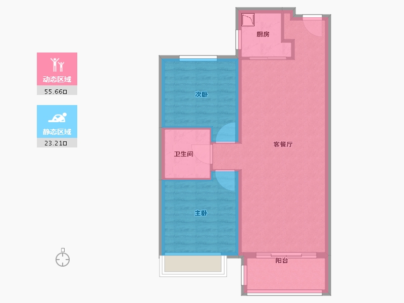 黑龙江省-哈尔滨市-新松·未来ONE-71.00-户型库-动静分区