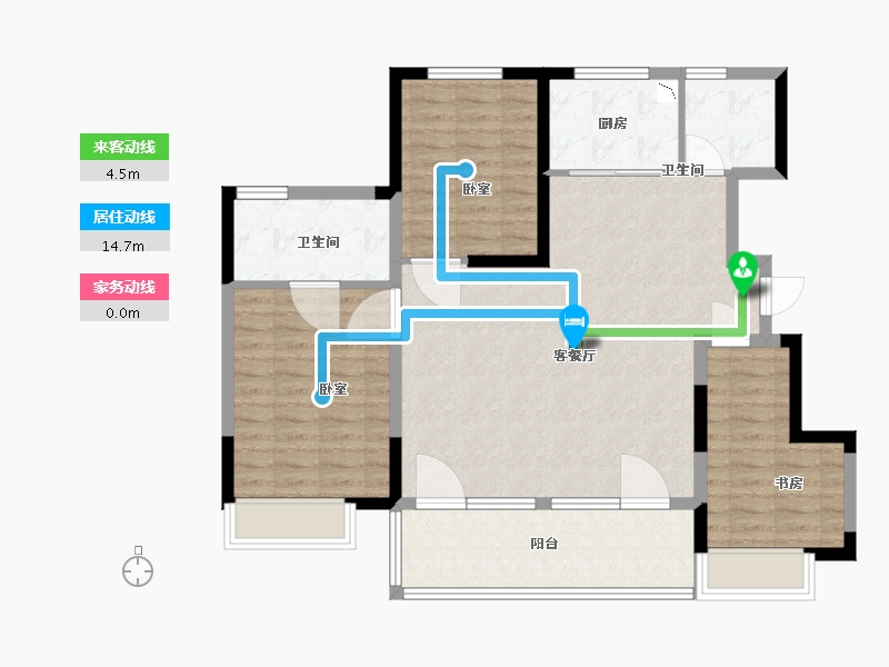 辽宁省-大连市-和山步云谷-100.00-户型库-动静线