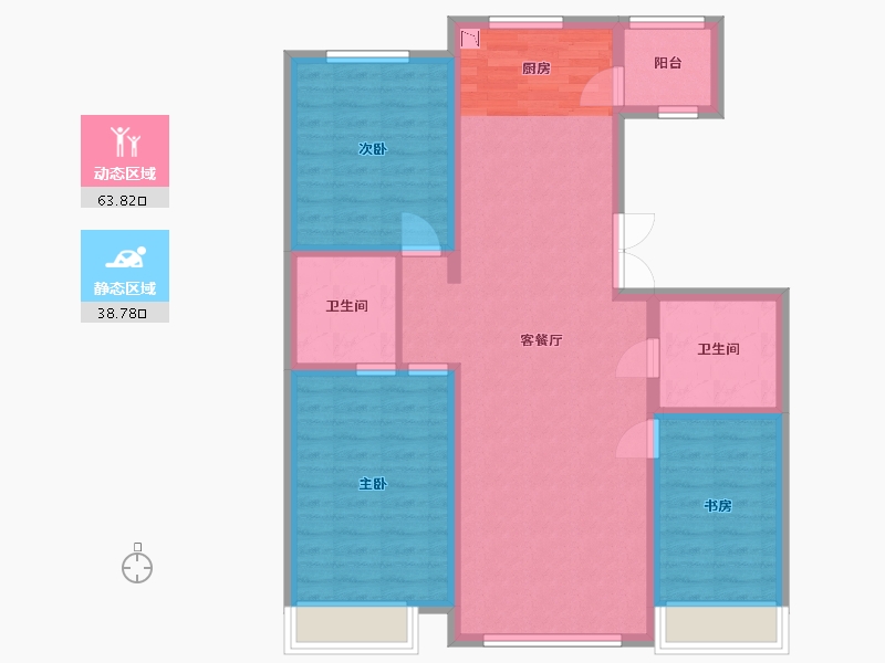 吉林省-白城市-萬象府-91.85-户型库-动静分区