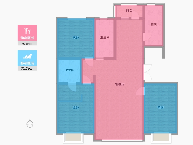 吉林省-白城市-萬象府-110.09-户型库-动静分区