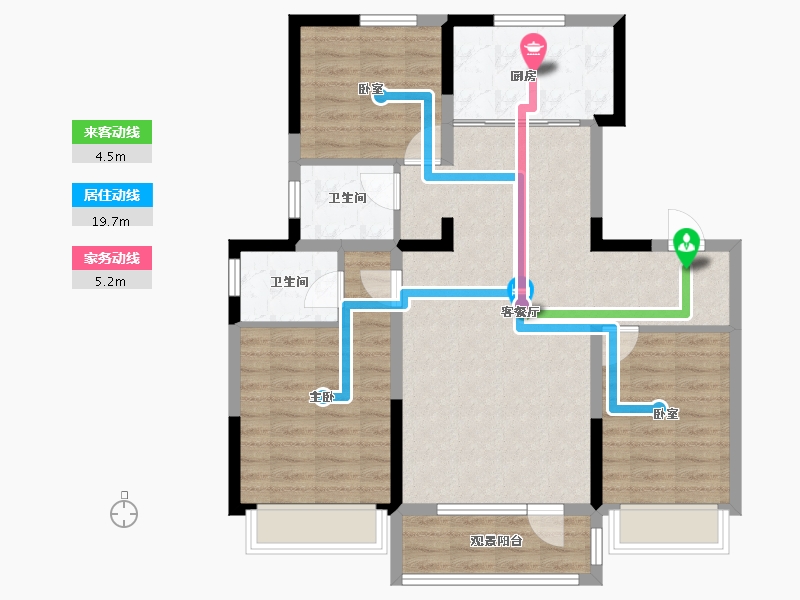 吉林省-四平市-四平金域澜湾-89.83-户型库-动静线