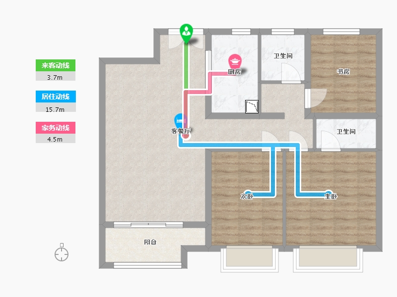 河北省-保定市-朝阳首府澜园-89.00-户型库-动静线