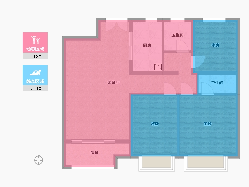 河北省-保定市-朝阳首府澜园-89.00-户型库-动静分区