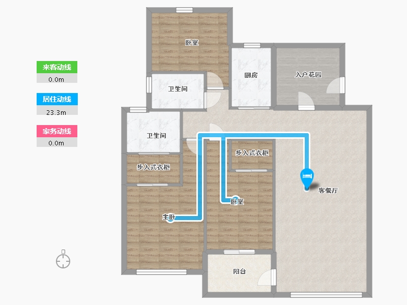 辽宁省-鞍山市-鞍山港中旅汤泉公馆-124.61-户型库-动静线