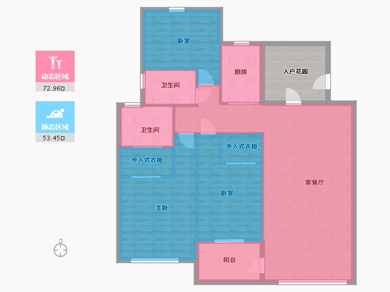 辽宁省-鞍山市-鞍山港中旅汤泉公馆-124.61-户型库-动静分区