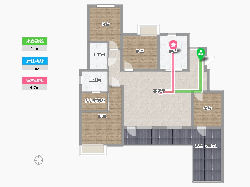 辽宁省-本溪市-中金泓府(本溪）-118.93-户型库-动静线