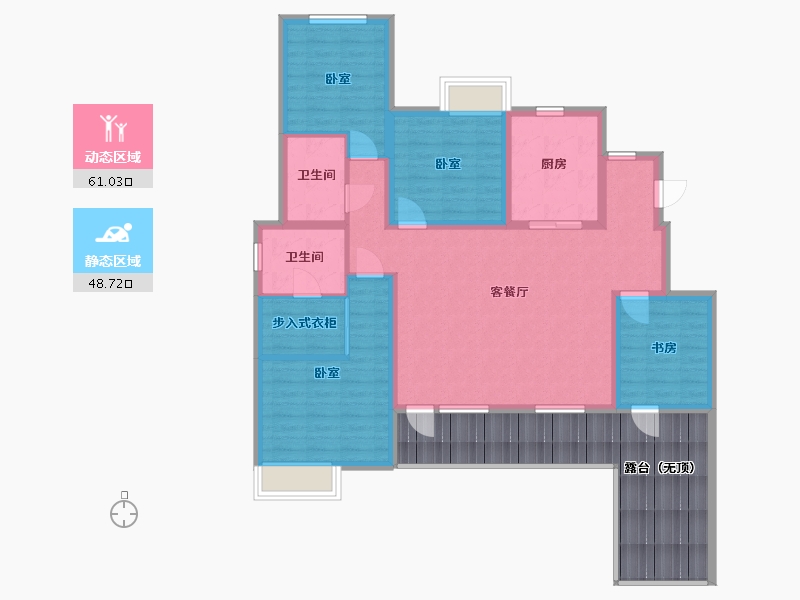 辽宁省-本溪市-中金泓府(本溪）-118.93-户型库-动静分区