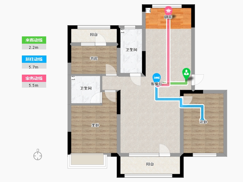 辽宁省-辽阳市-金·首府-90.72-户型库-动静线