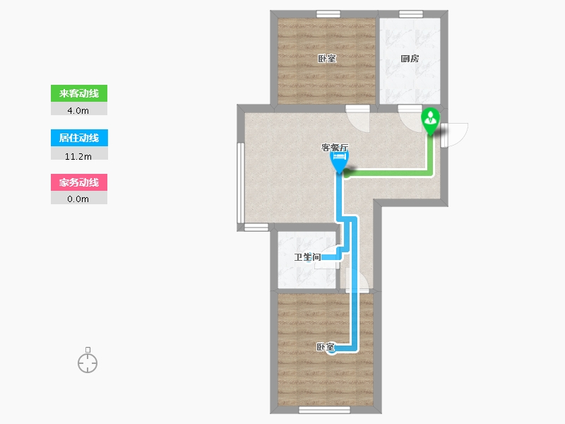 辽宁省-鞍山市-宝居朗庭国际-55.50-户型库-动静线