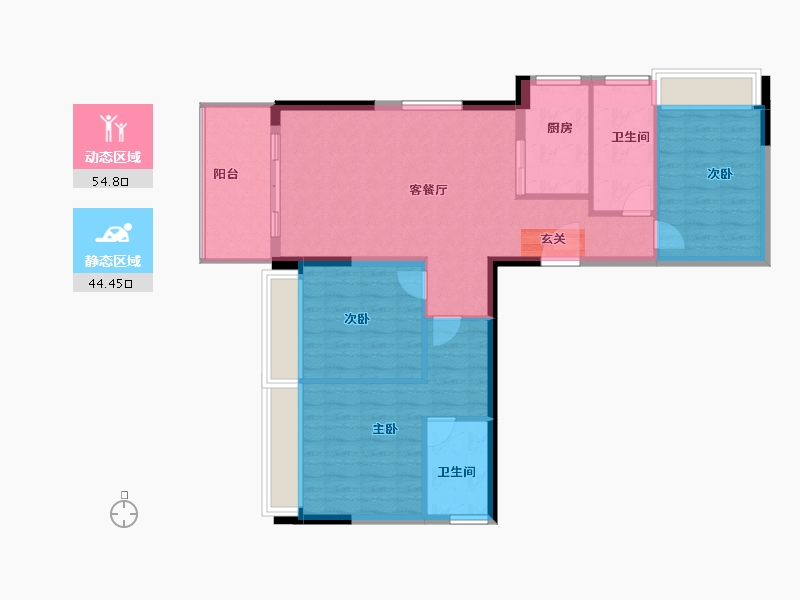 云南省-曲靖市-富源宏发梧桐苑-90.00-户型库-动静分区