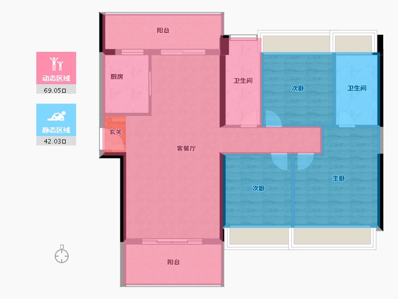 云南省-曲靖市-富源宏发梧桐苑-101.00-户型库-动静分区