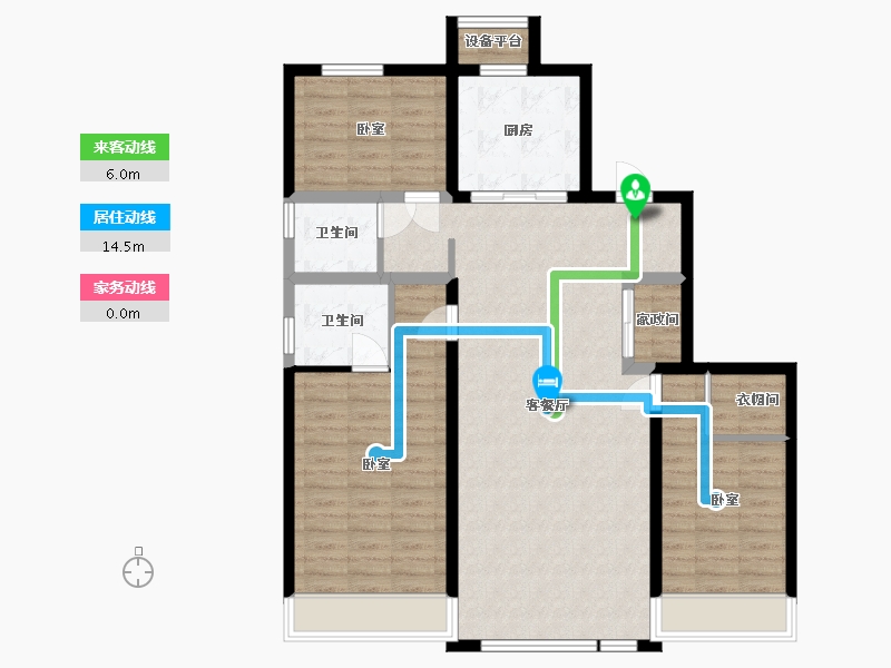 内蒙古自治区-呼和浩特市-内房投·东望-102.47-户型库-动静线