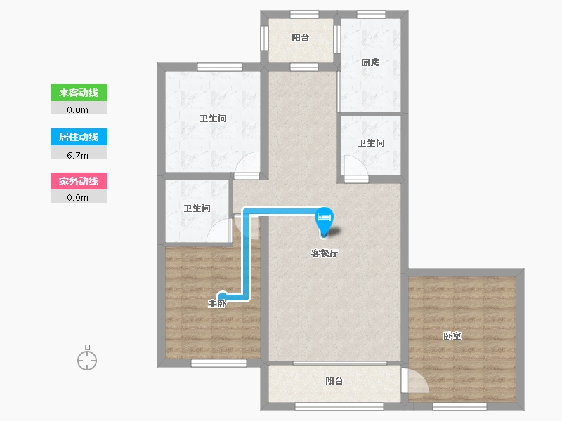 黑龙江省-大庆市-欣苑花园-92.91-户型库-动静线