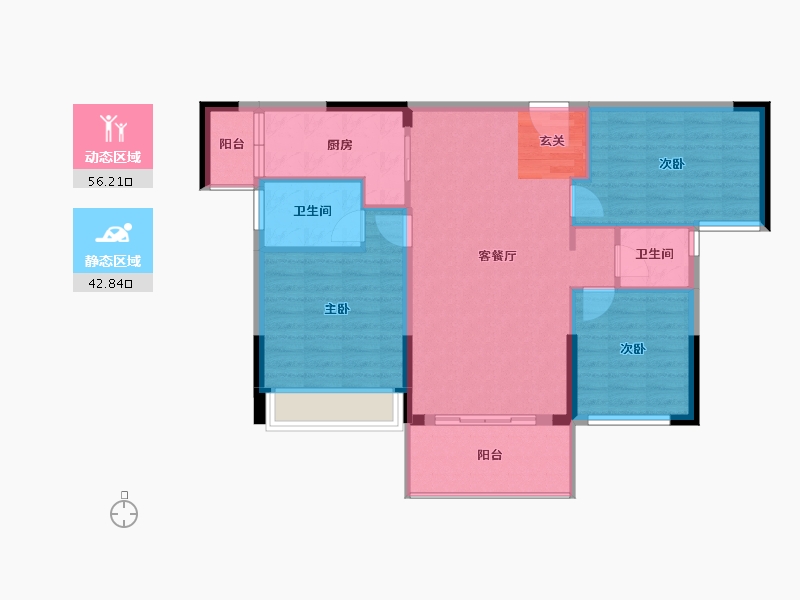 云南省-曲靖市-富源宏发梧桐苑-90.00-户型库-动静分区