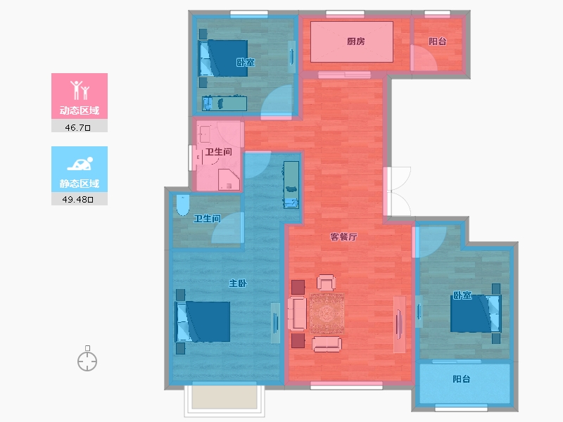 河北省-邯郸市-民生城市主人-85.79-户型库-动静分区