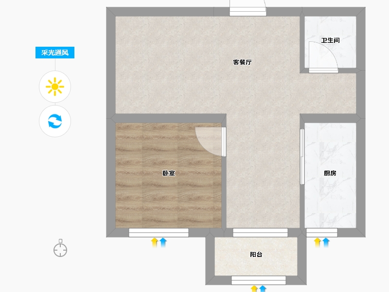 黑龙江省-大庆市-欣苑花园-39.02-户型库-采光通风