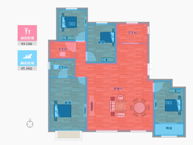 河北省-邯郸市-民生城市主人-121.81-户型库-动静分区