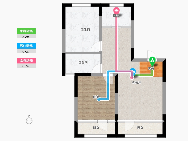 辽宁省-盘锦市-爱顿未来城-62.62-户型库-动静线