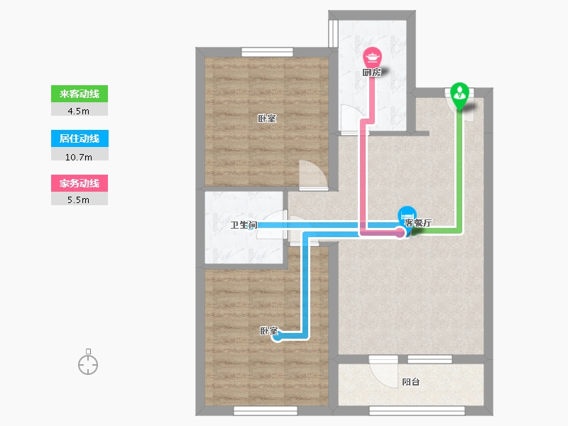 辽宁省-鞍山市-宝居朗庭国际-67.38-户型库-动静线