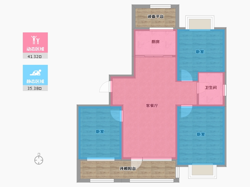 吉林省-四平市-四平吴中桃花源-81.07-户型库-动静分区