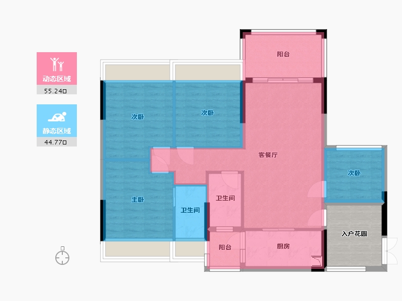 广东省-湛江市-万洲悦华府-97.23-户型库-动静分区