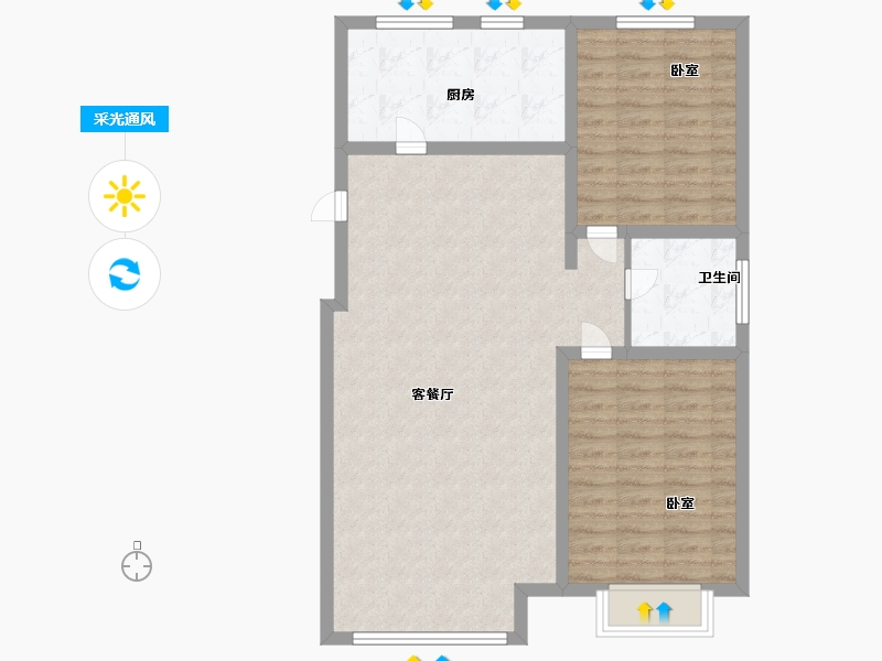 内蒙古自治区-呼和浩特市-大境-91.50-户型库-采光通风