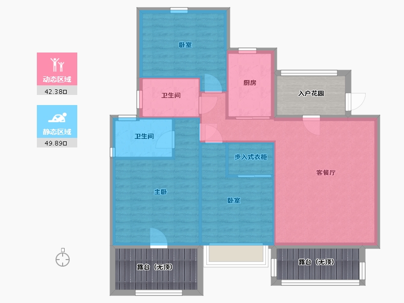 辽宁省-鞍山市-鞍山港中旅汤泉公馆-101.75-户型库-动静分区