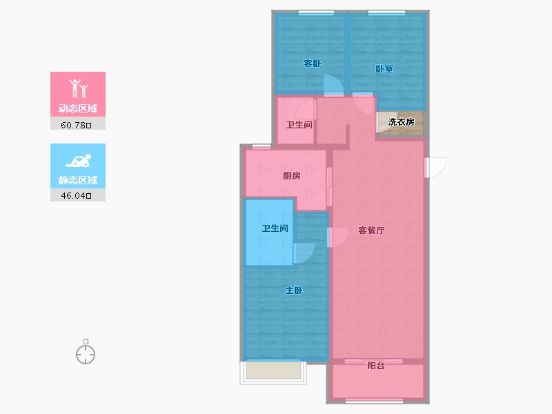 山西省-太原市-保利壹号公馆四期-98.00-户型库-动静分区