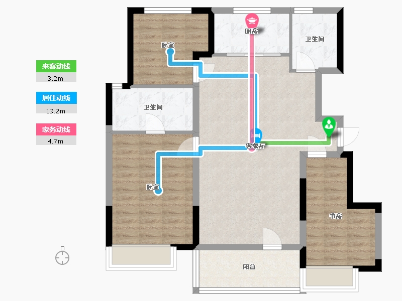 辽宁省-大连市-和山步云谷-93.00-户型库-动静线