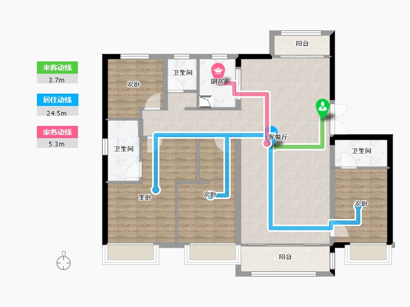 黑龙江省-哈尔滨市-哈尔滨宝能城-115.17-户型库-动静线