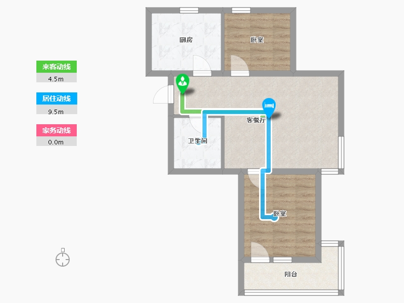 辽宁省-鞍山市-宝居朗庭国际-59.05-户型库-动静线