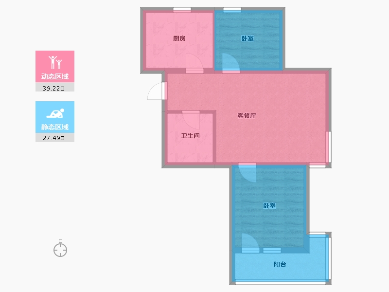 辽宁省-鞍山市-宝居朗庭国际-59.05-户型库-动静分区