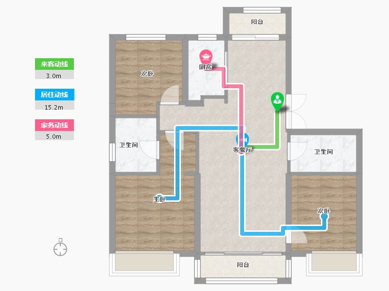 黑龙江省-哈尔滨市-哈尔滨宝能城-83.09-户型库-动静线