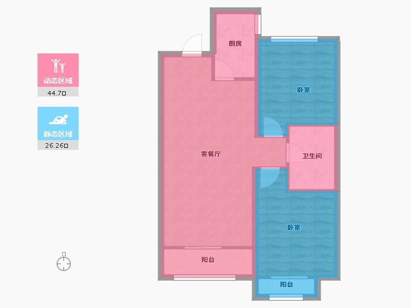 吉林省-四平市-四平紫微公馆-63.50-户型库-动静分区