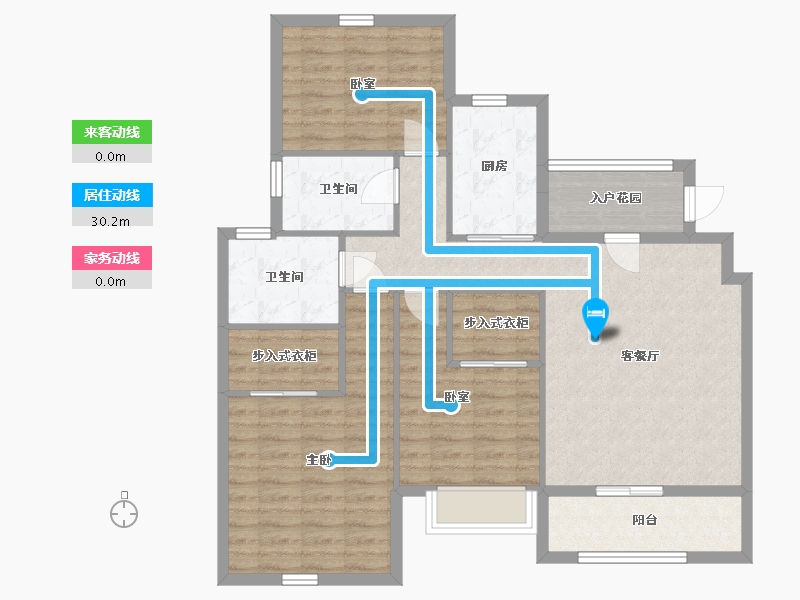 辽宁省-鞍山市-鞍山港中旅汤泉公馆-101.54-户型库-动静线