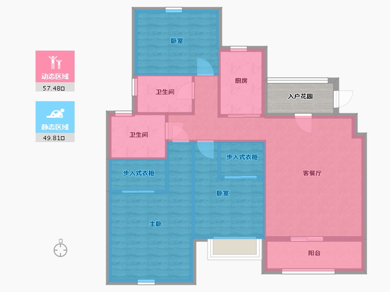 辽宁省-鞍山市-鞍山港中旅汤泉公馆-101.54-户型库-动静分区