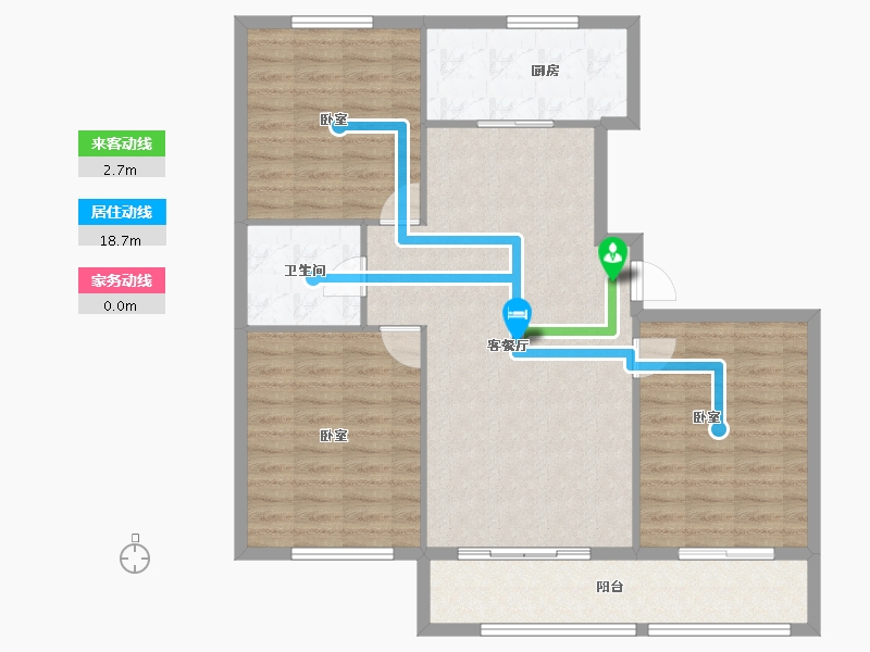 吉林省-四平市-四平九洲第五郡-99.57-户型库-动静线