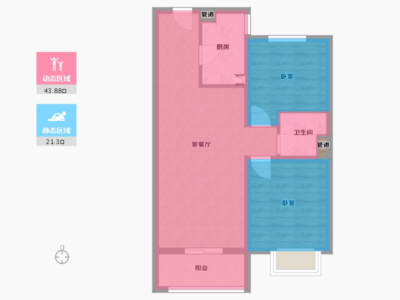 山西省-太原市-远洋万和四季-57.98-户型库-动静分区